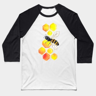 Cute Honey bees - Watercolor Baseball T-Shirt